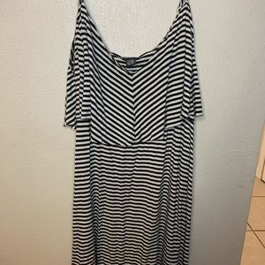 Black and white stripped dress